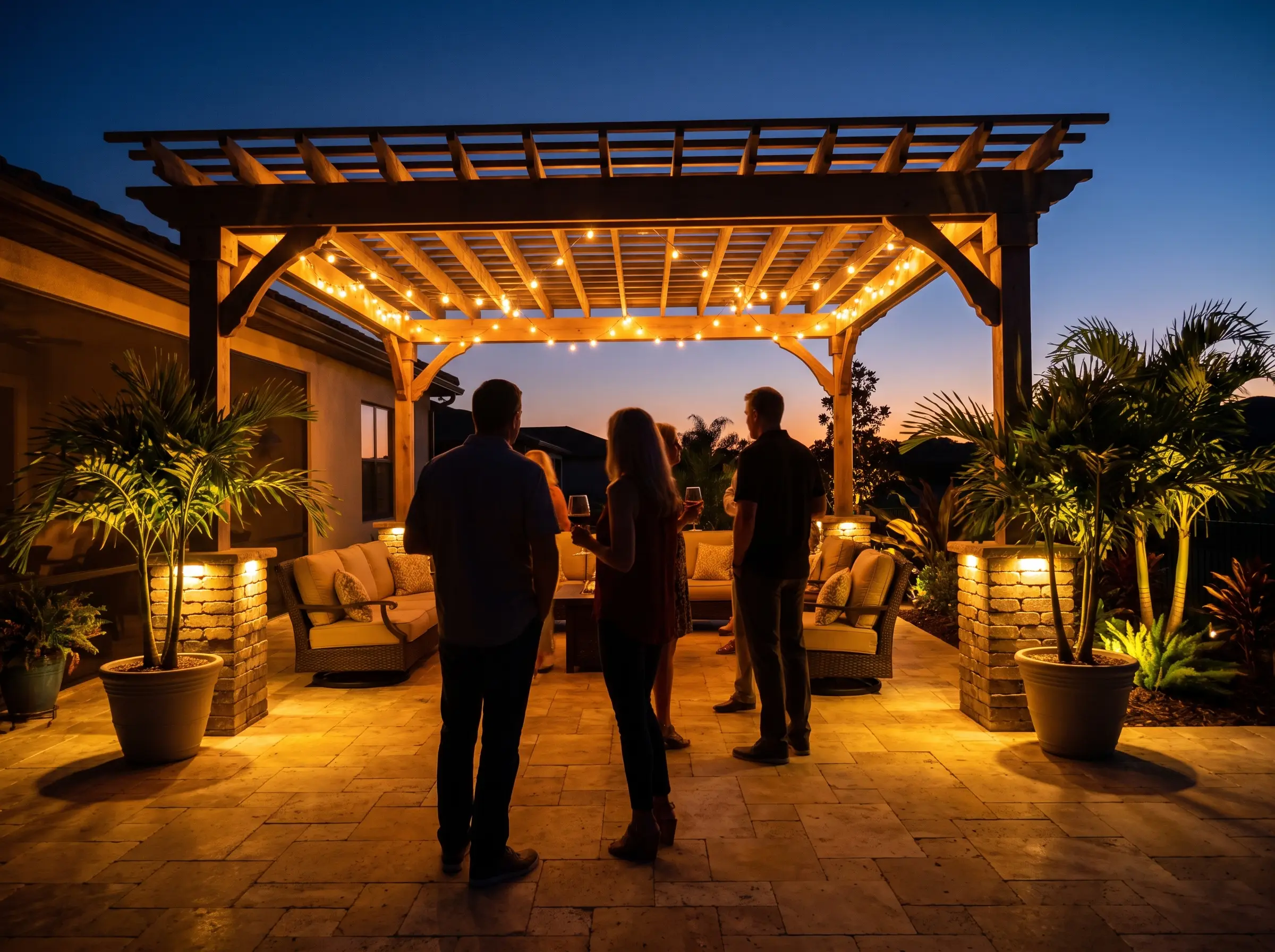 Commercial landscape lighting project