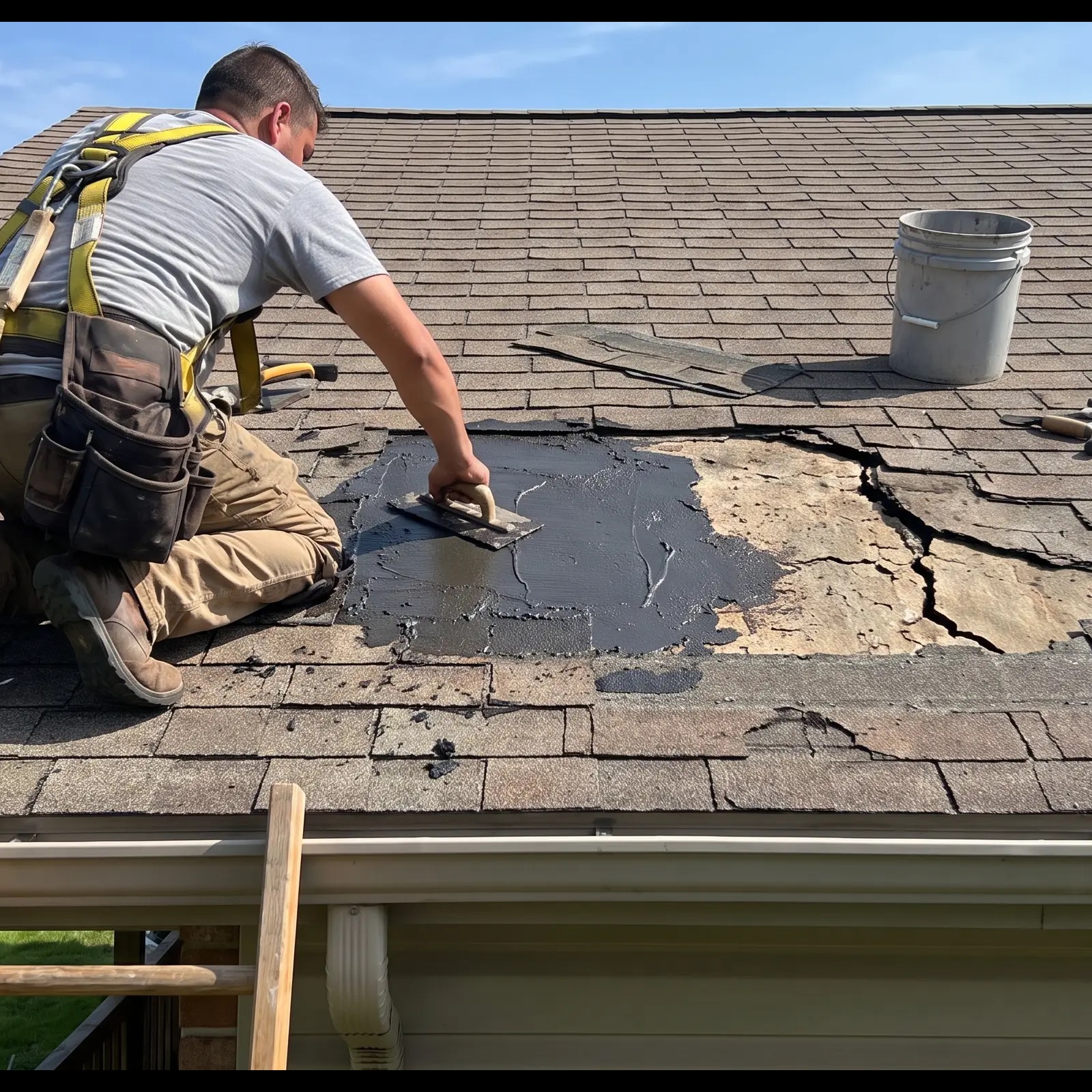 Exterior roofing project
