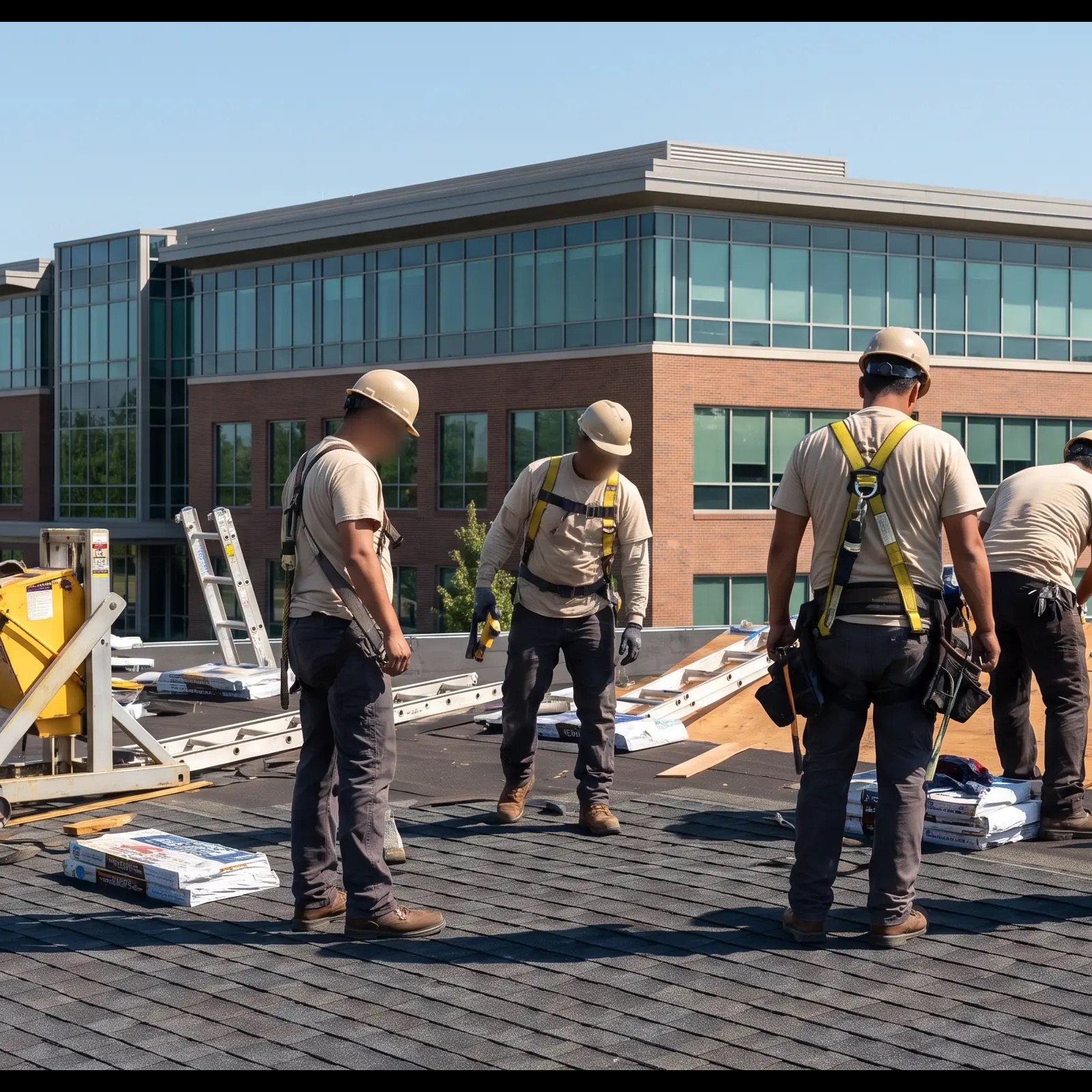 Commercial roof in progress