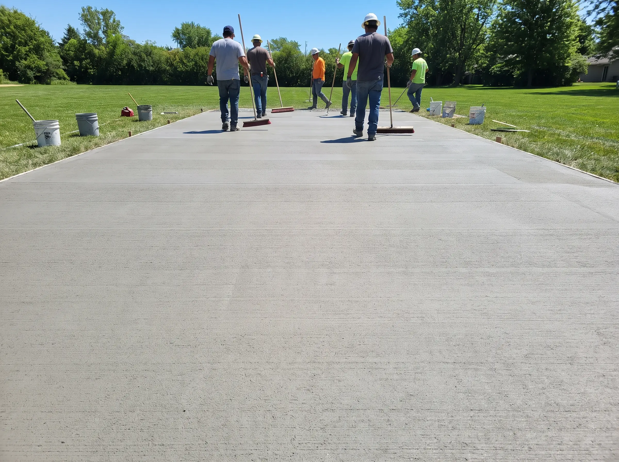 Concrete slab and footer pour