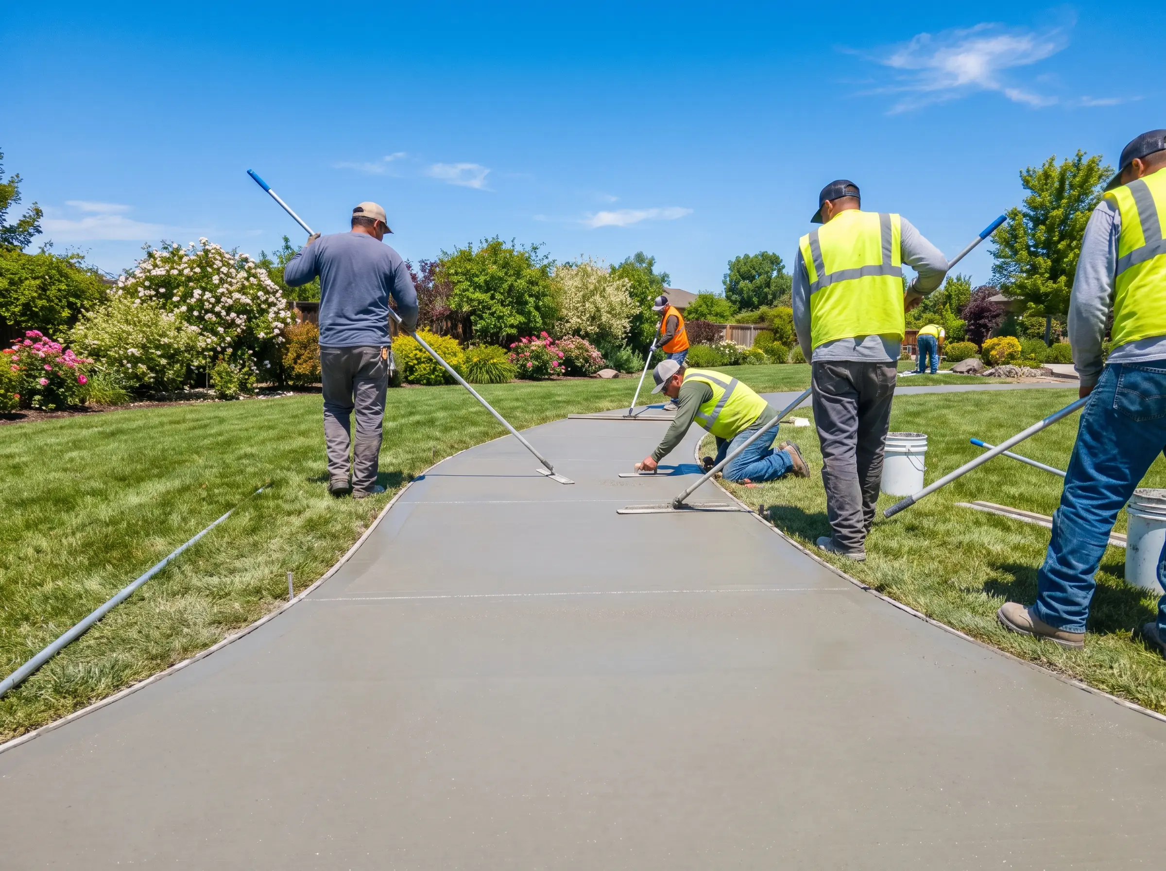 Concrete placed into a footing