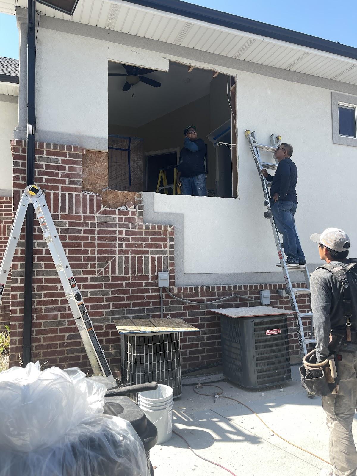 Exterior repair and roofing work by JG&M Contractors