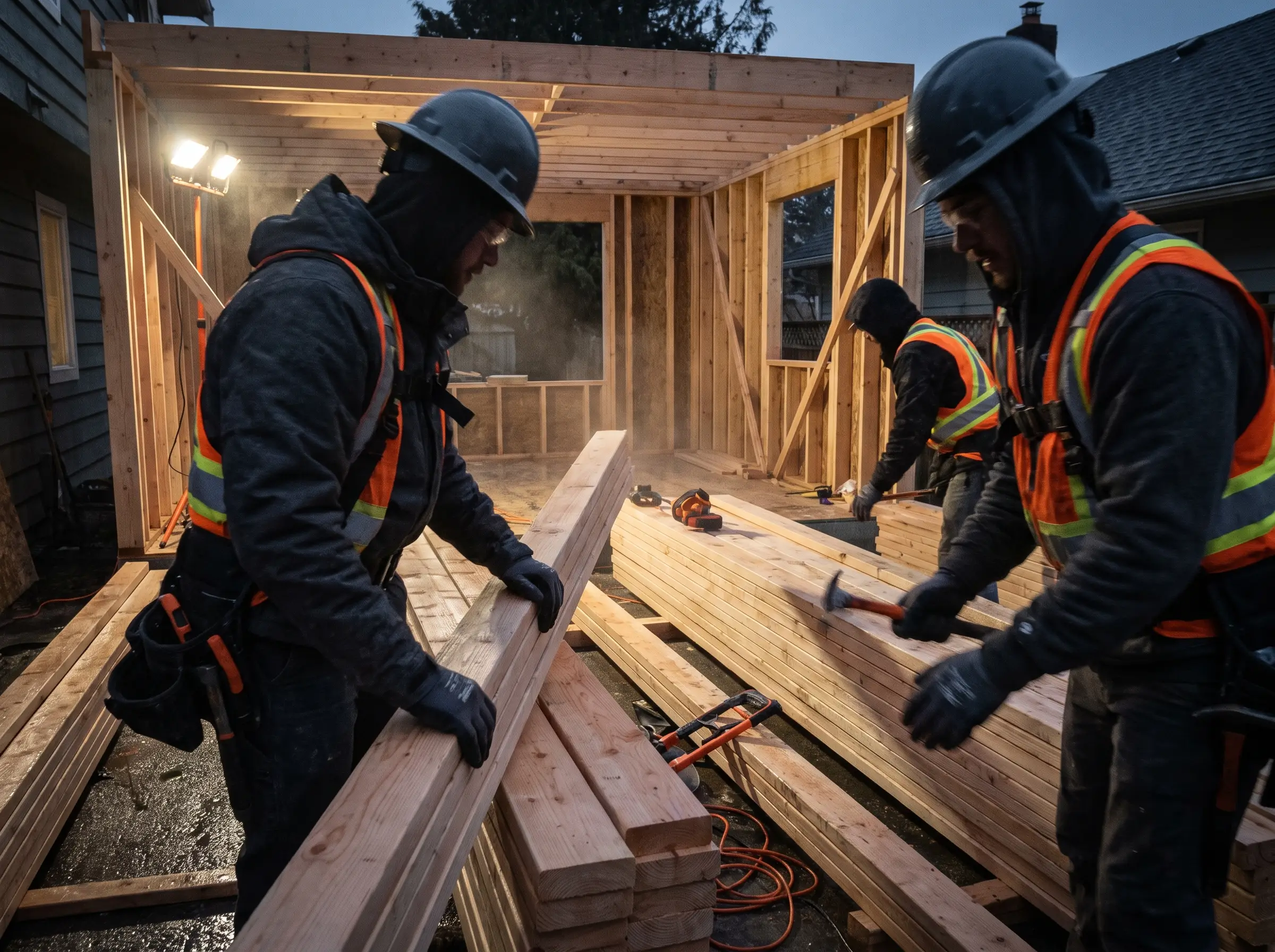Commercial construction in progress