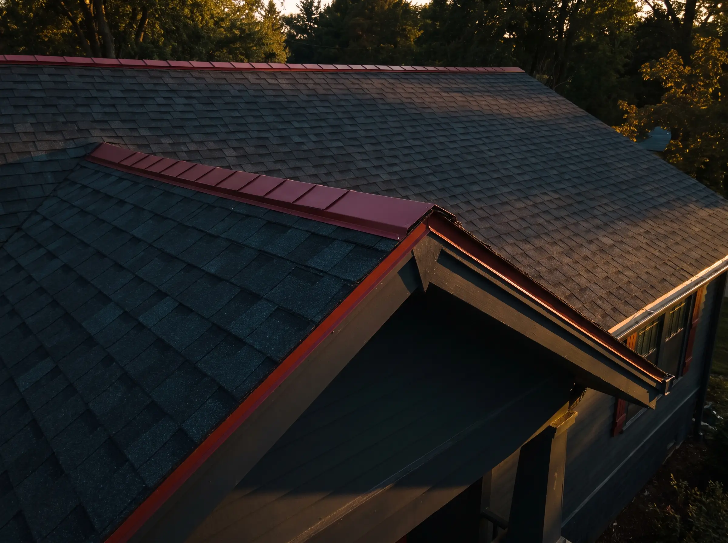 Finished seamless gutter installation