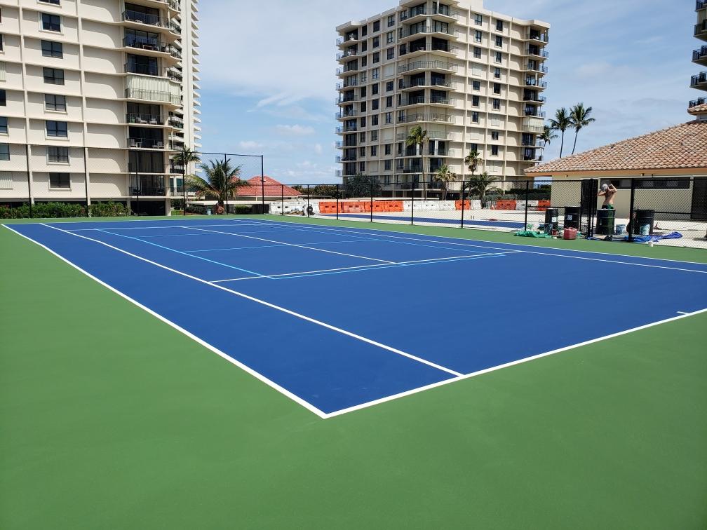 Tennis court resurfacing project