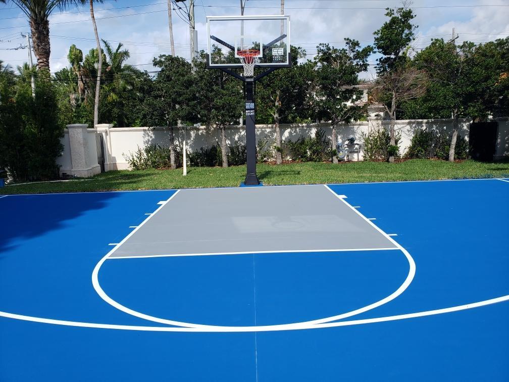 Tennis court construction project