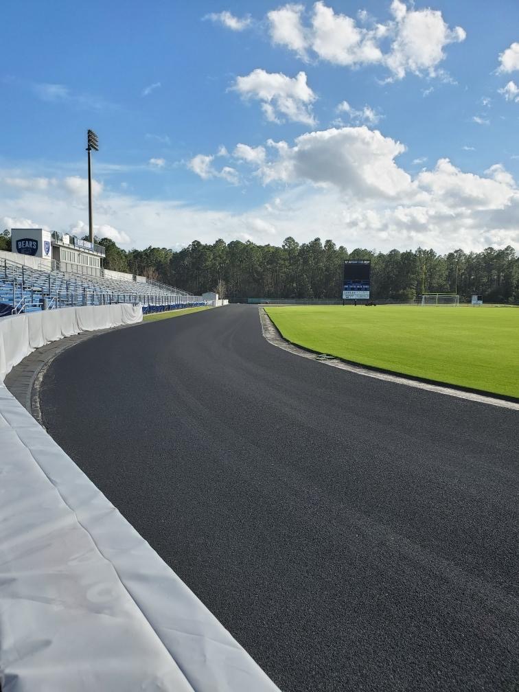 Real track and field surfacing project