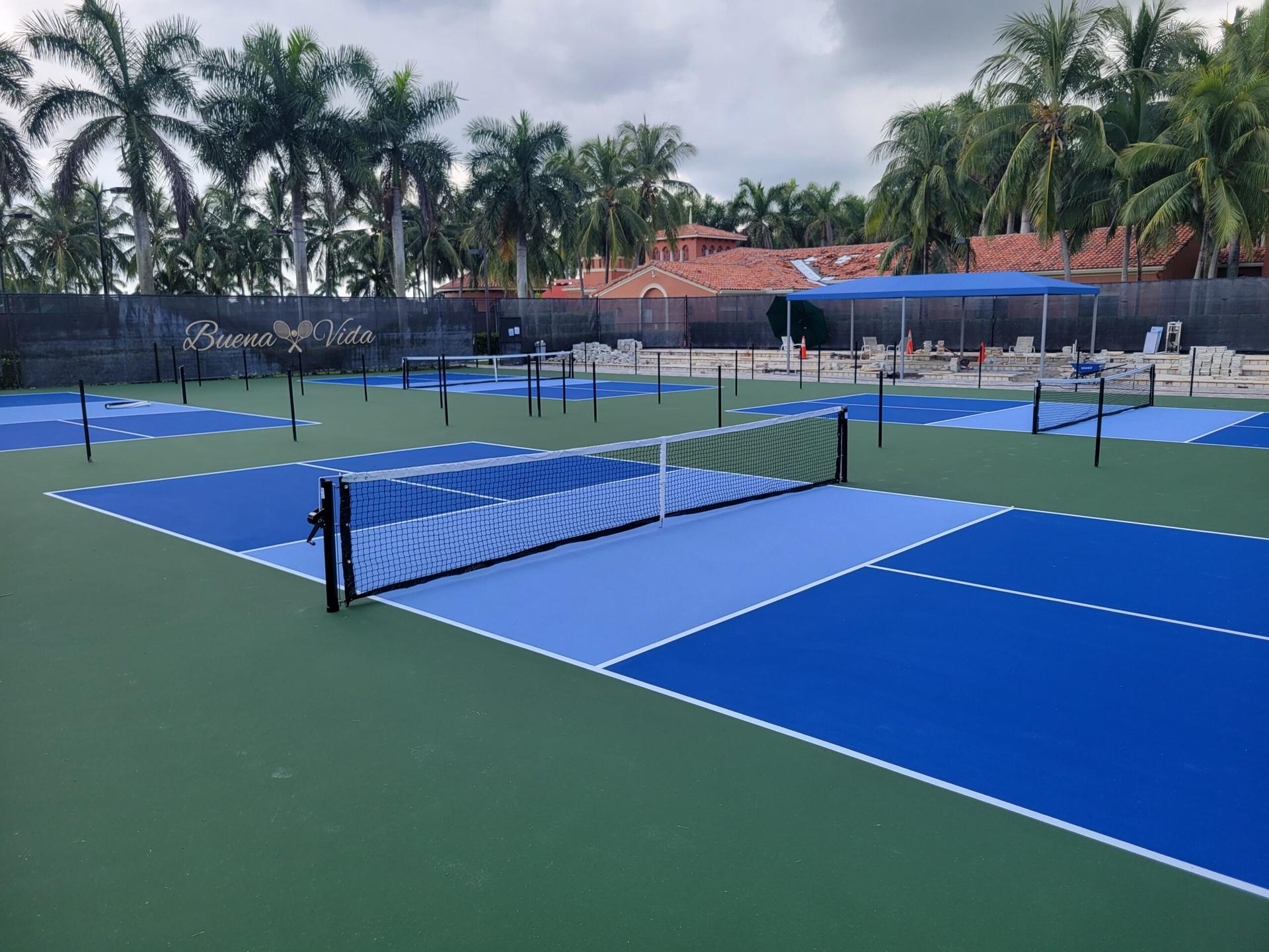 Tennis and pickleball court construction by Lancelot Industries LLC in Port St. Lucie, FL