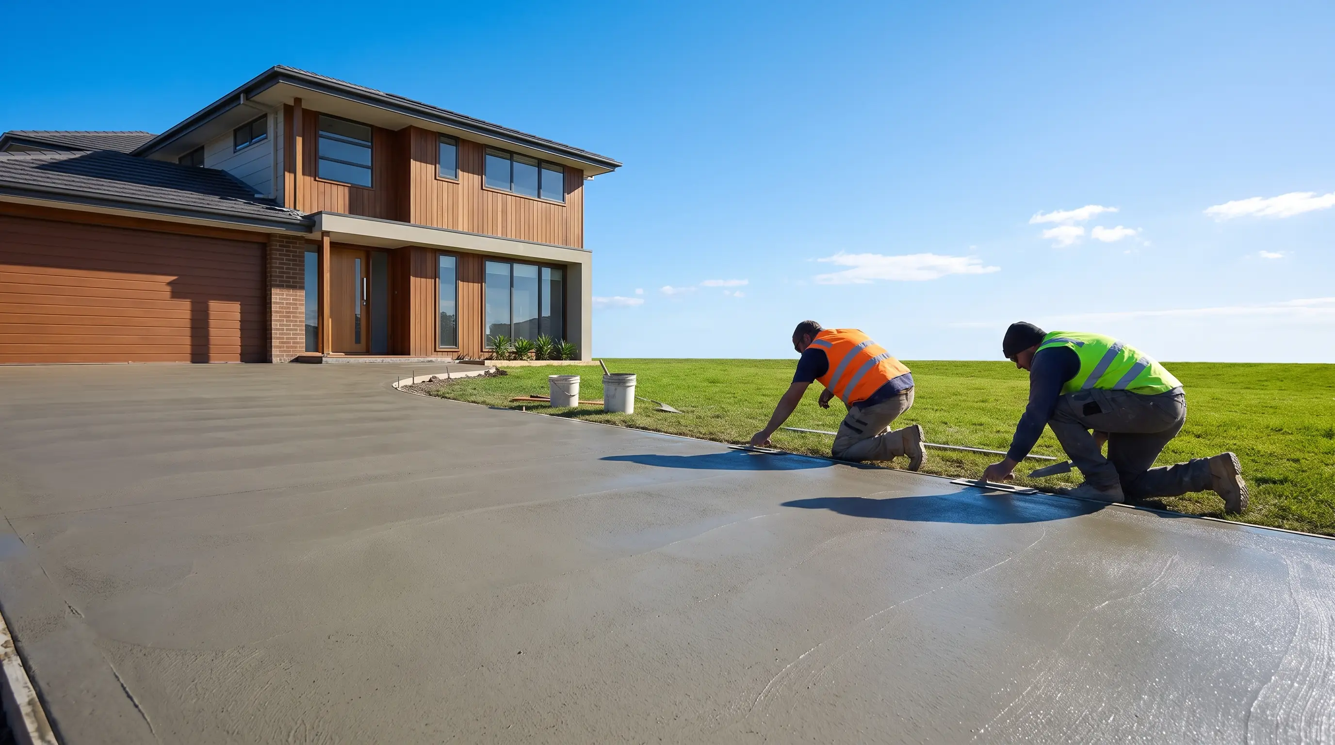 Waterproofing crew on a jobsite