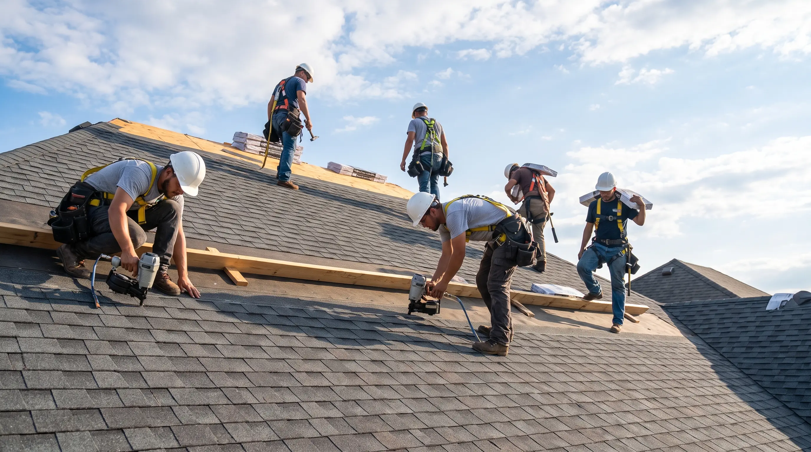 Siding crew on a jobsite