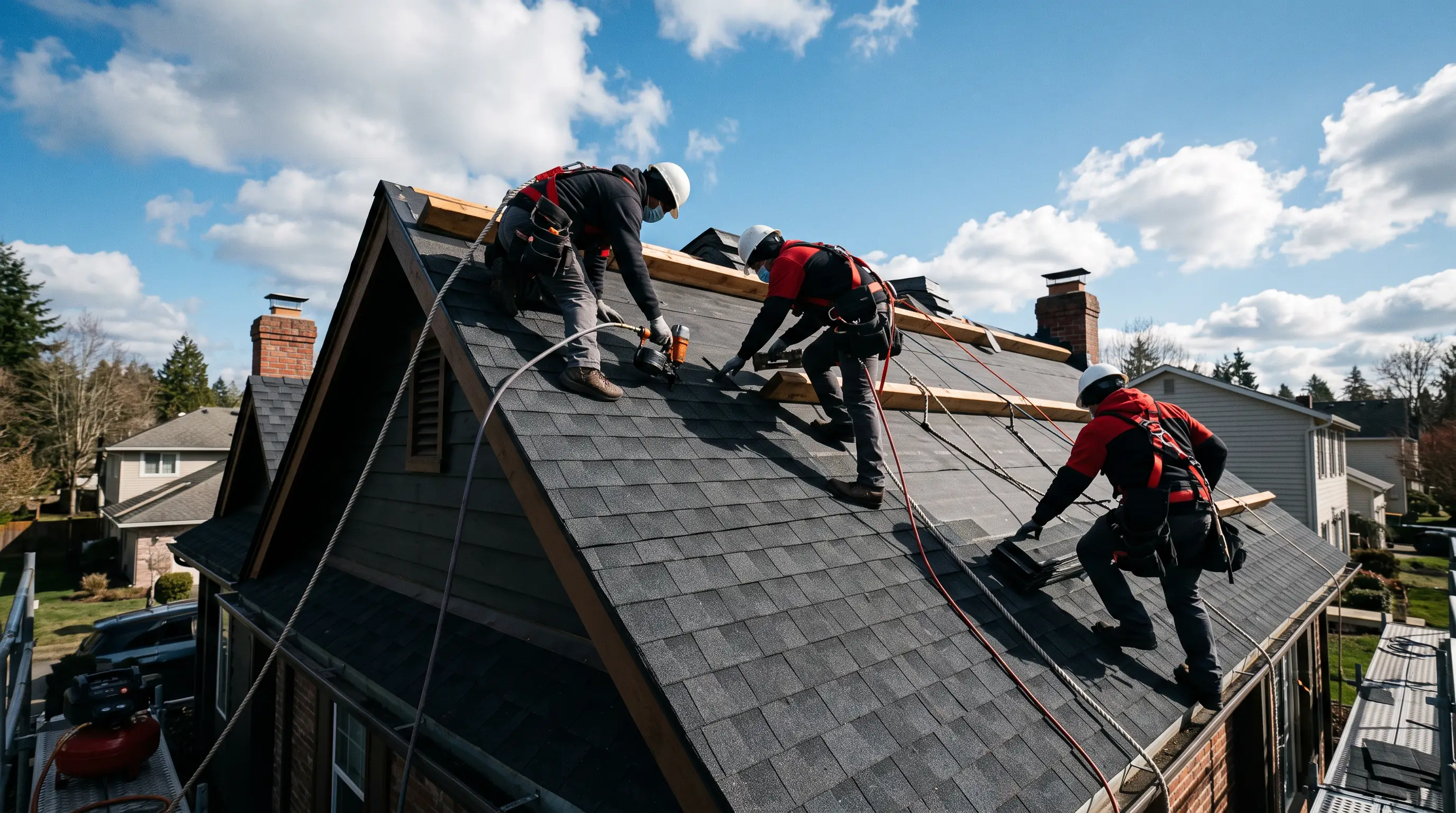 Roofing & Exterior crew on a job