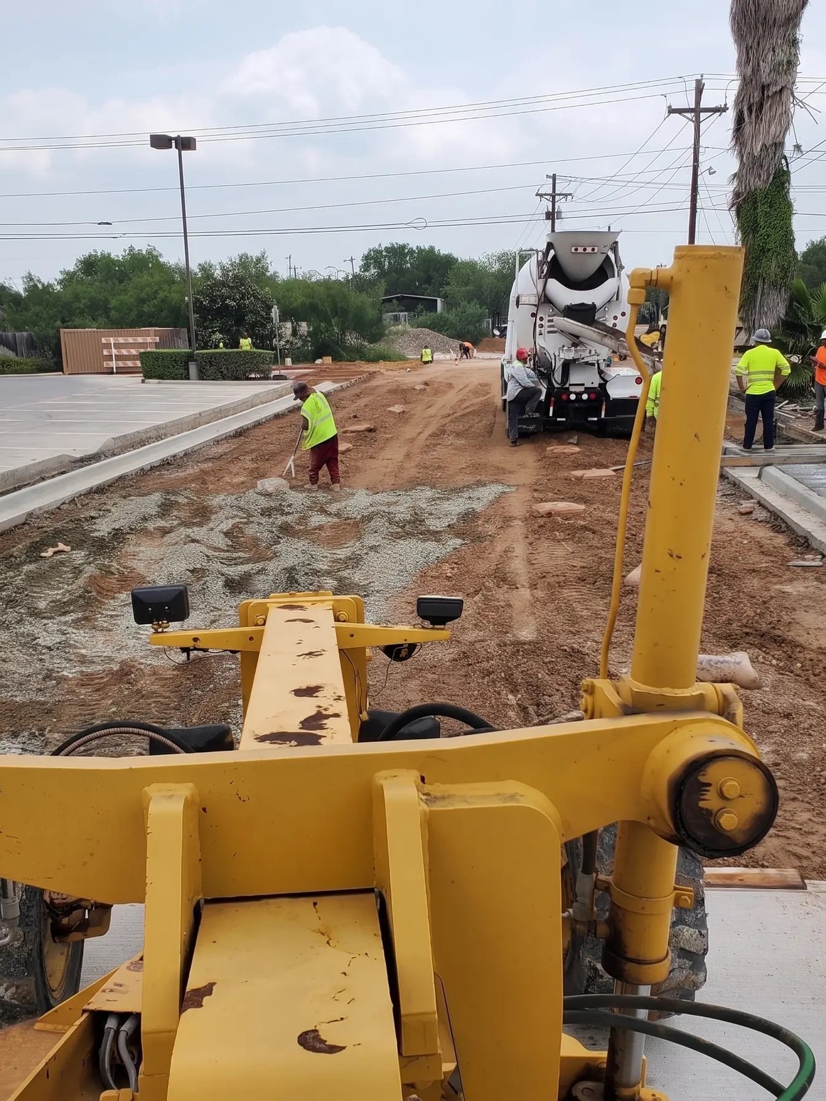 Crew working on a build