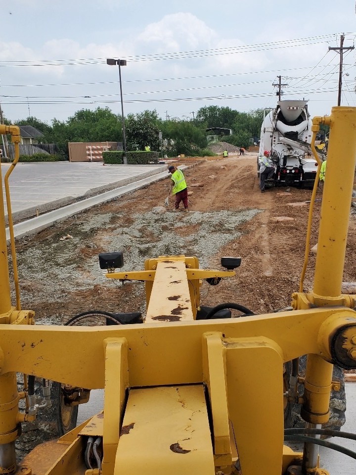 Underground boring in progress