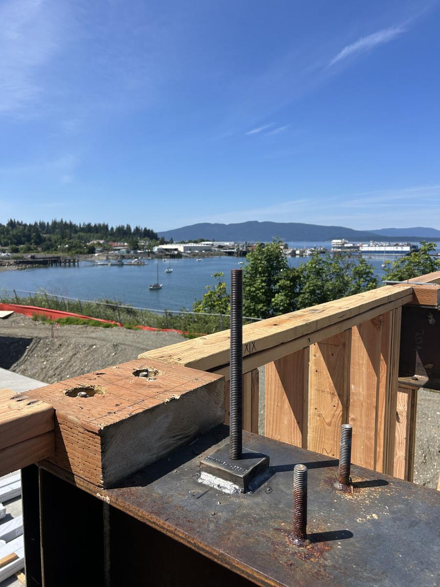 Welded steel fabrication for a new construction project in Bellingham