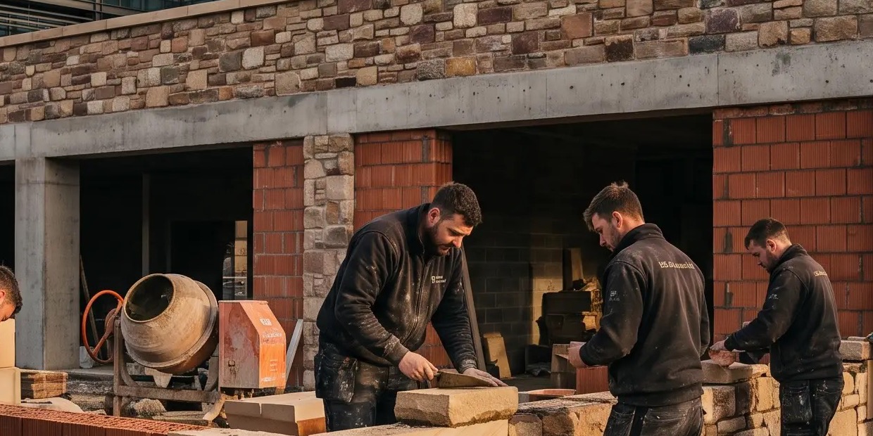 Residential masonry restoration, before and after