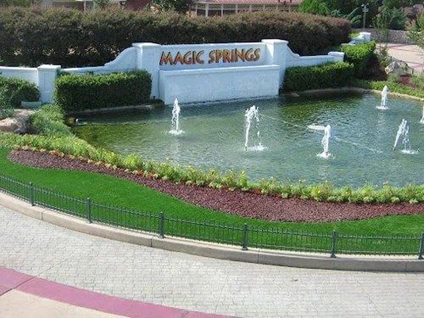 Artificial grass at a commercial entrance