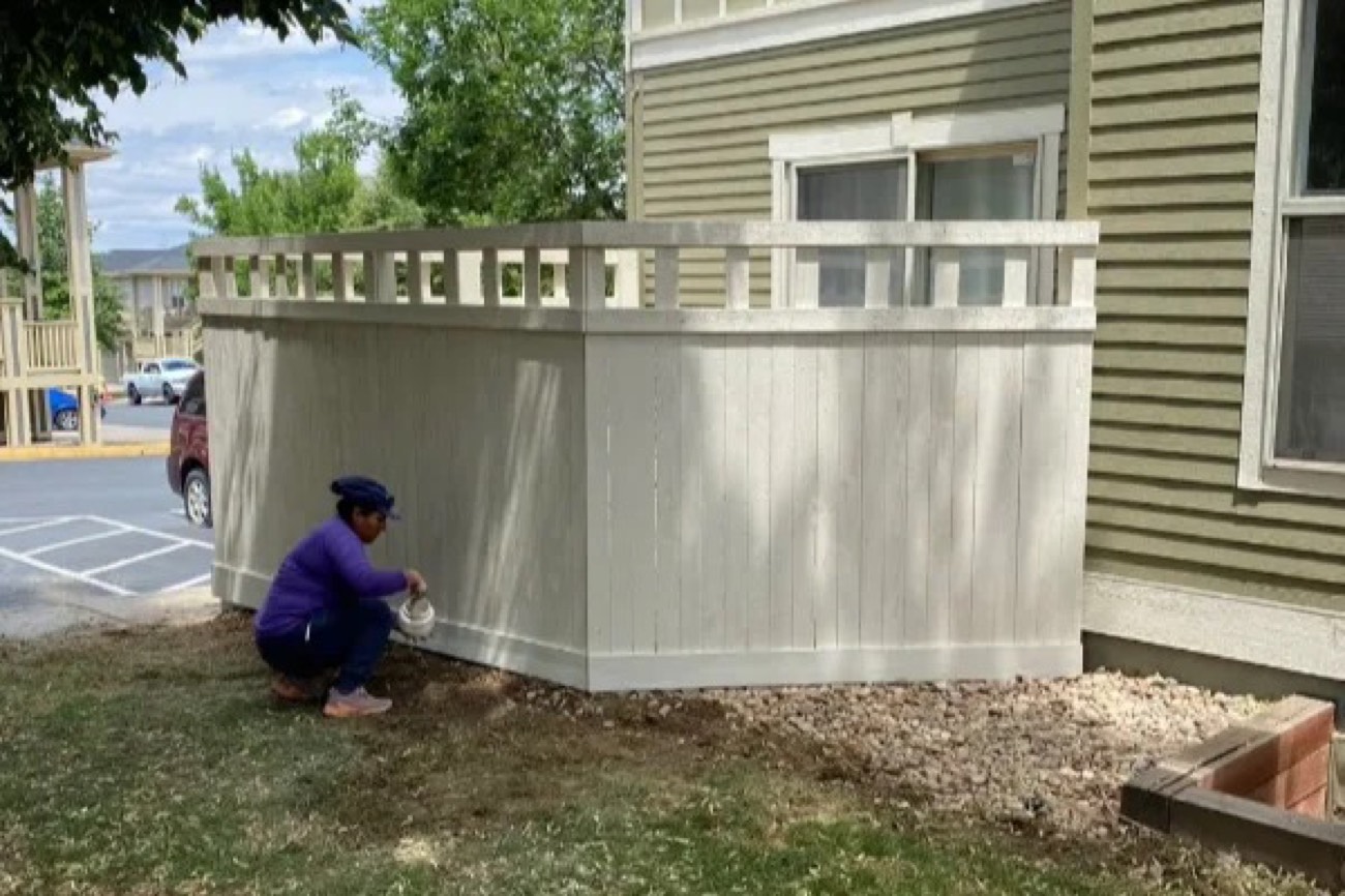 New fence installation in progress