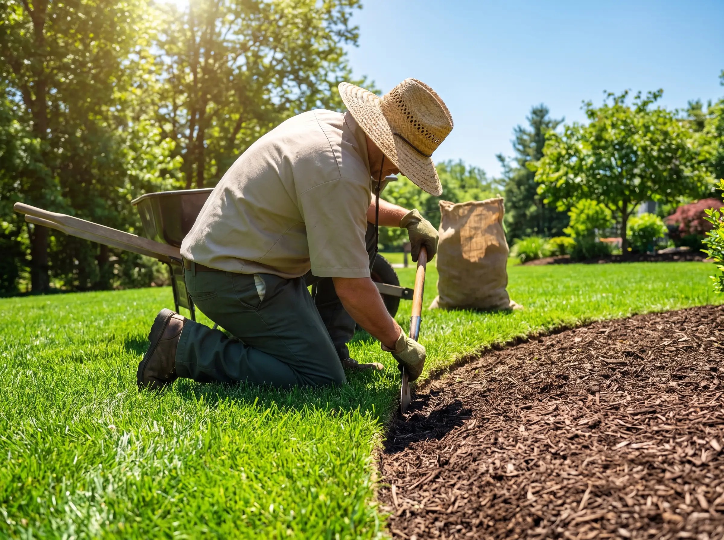 Commercial landscape and hardscape installation