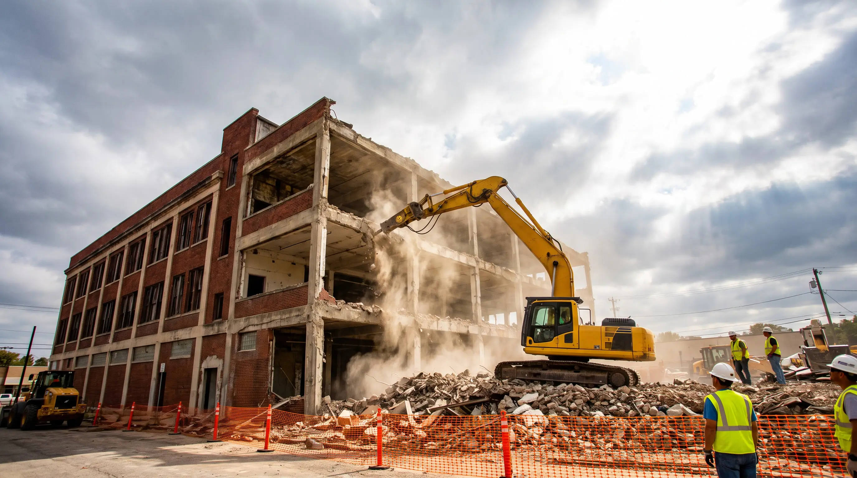 Demolition crew on a jobsite