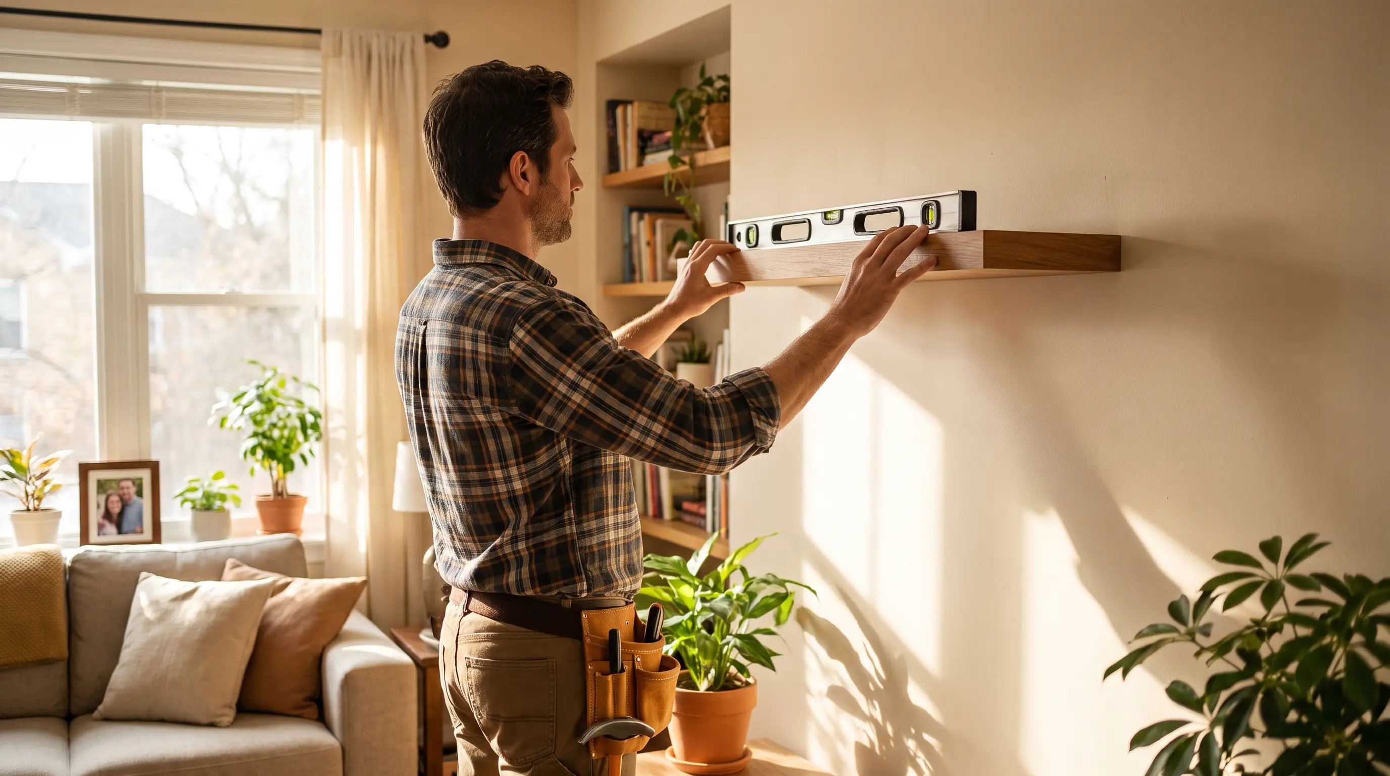Handyman working on a home repair job