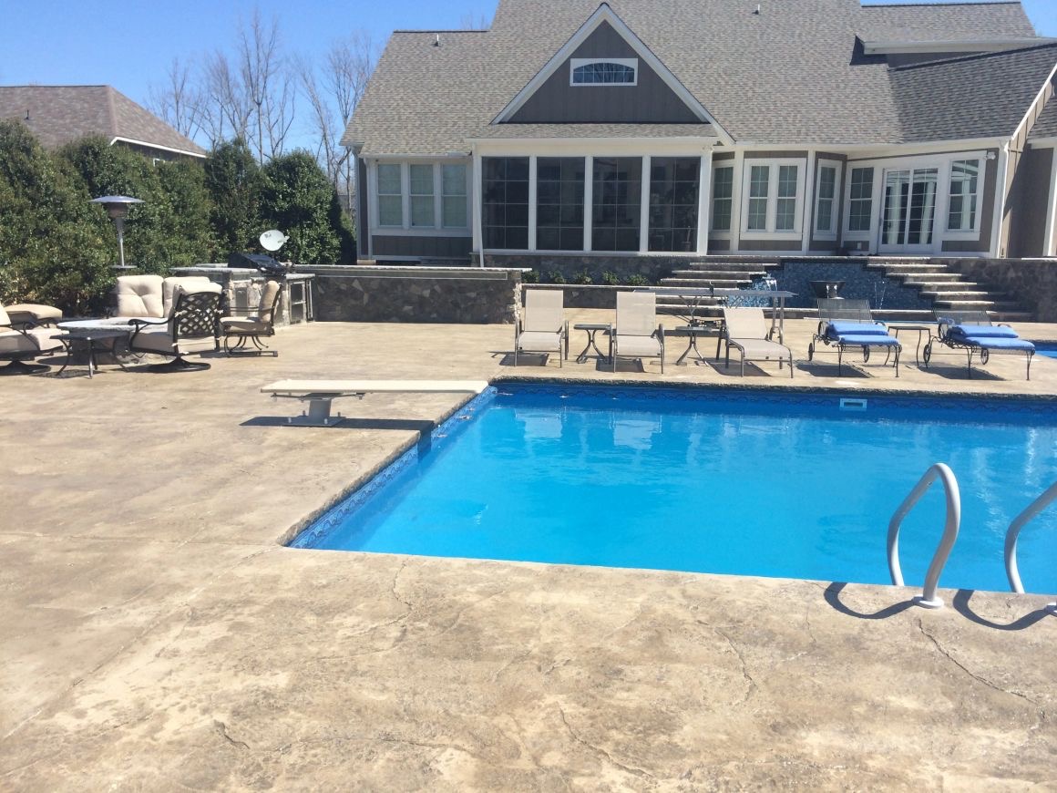 Commercial pool in progress