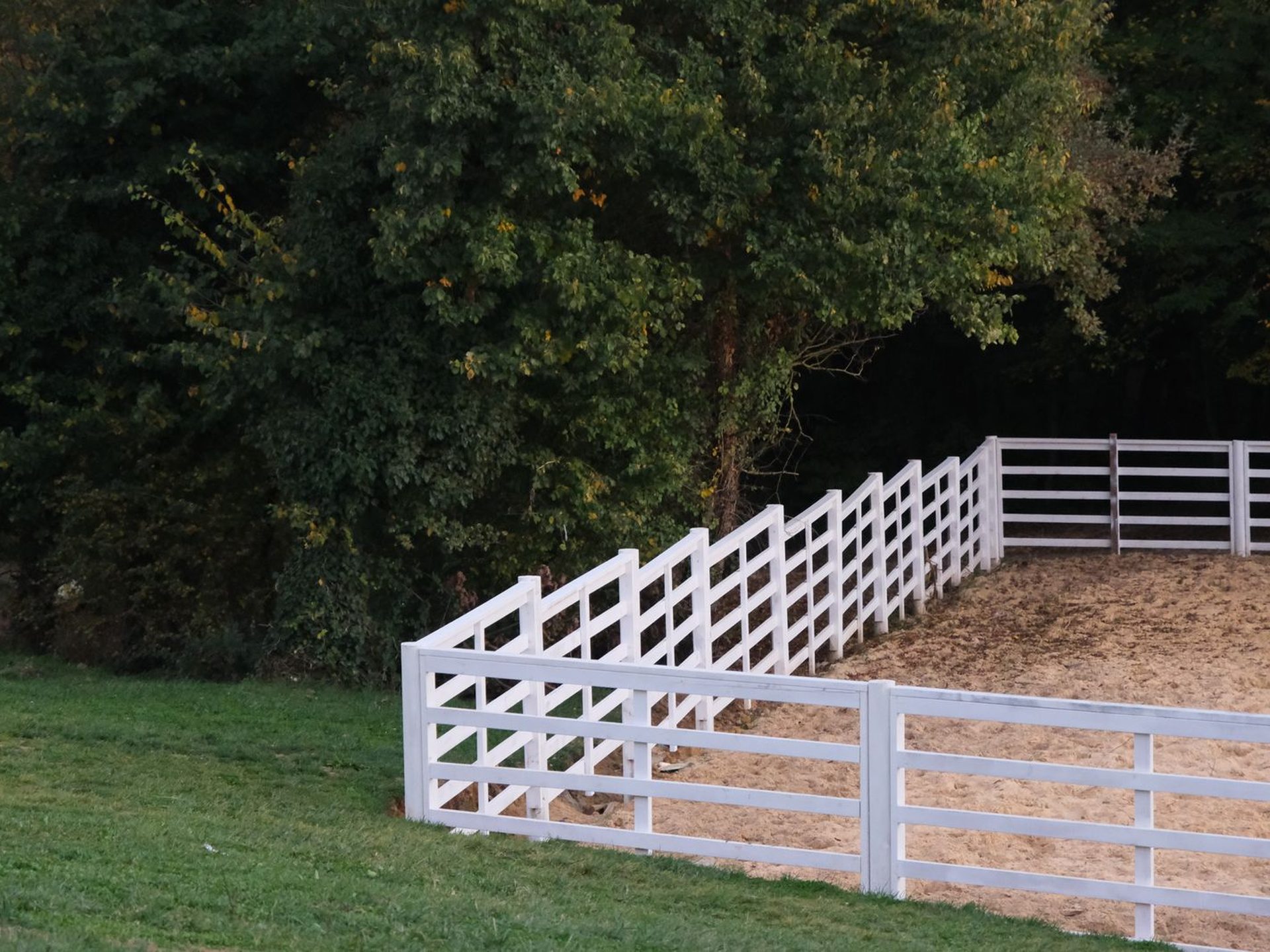 Vinyl fence installation