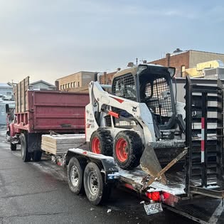 Stump grinding equipment at work