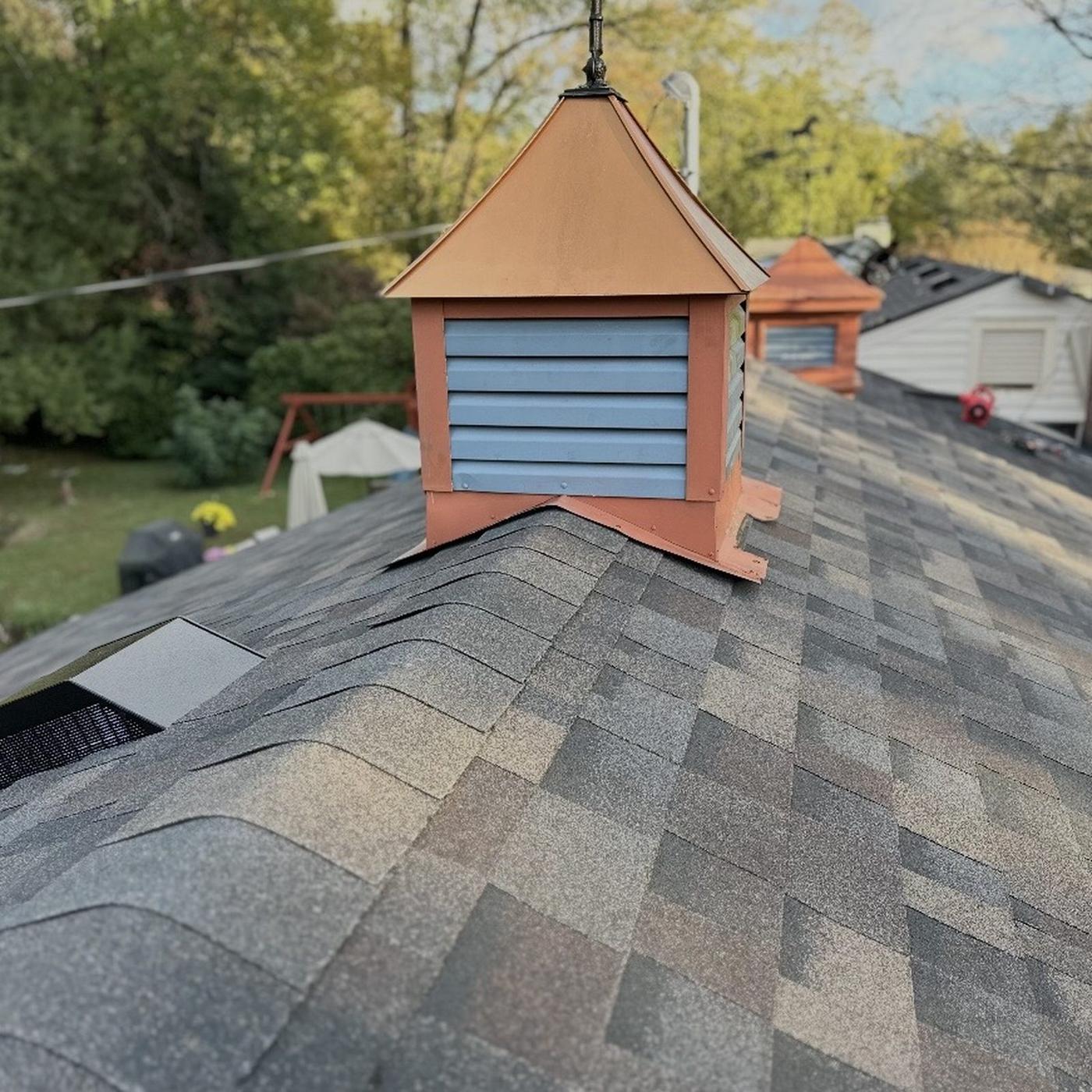 Roof replacement project by Red War Contractors