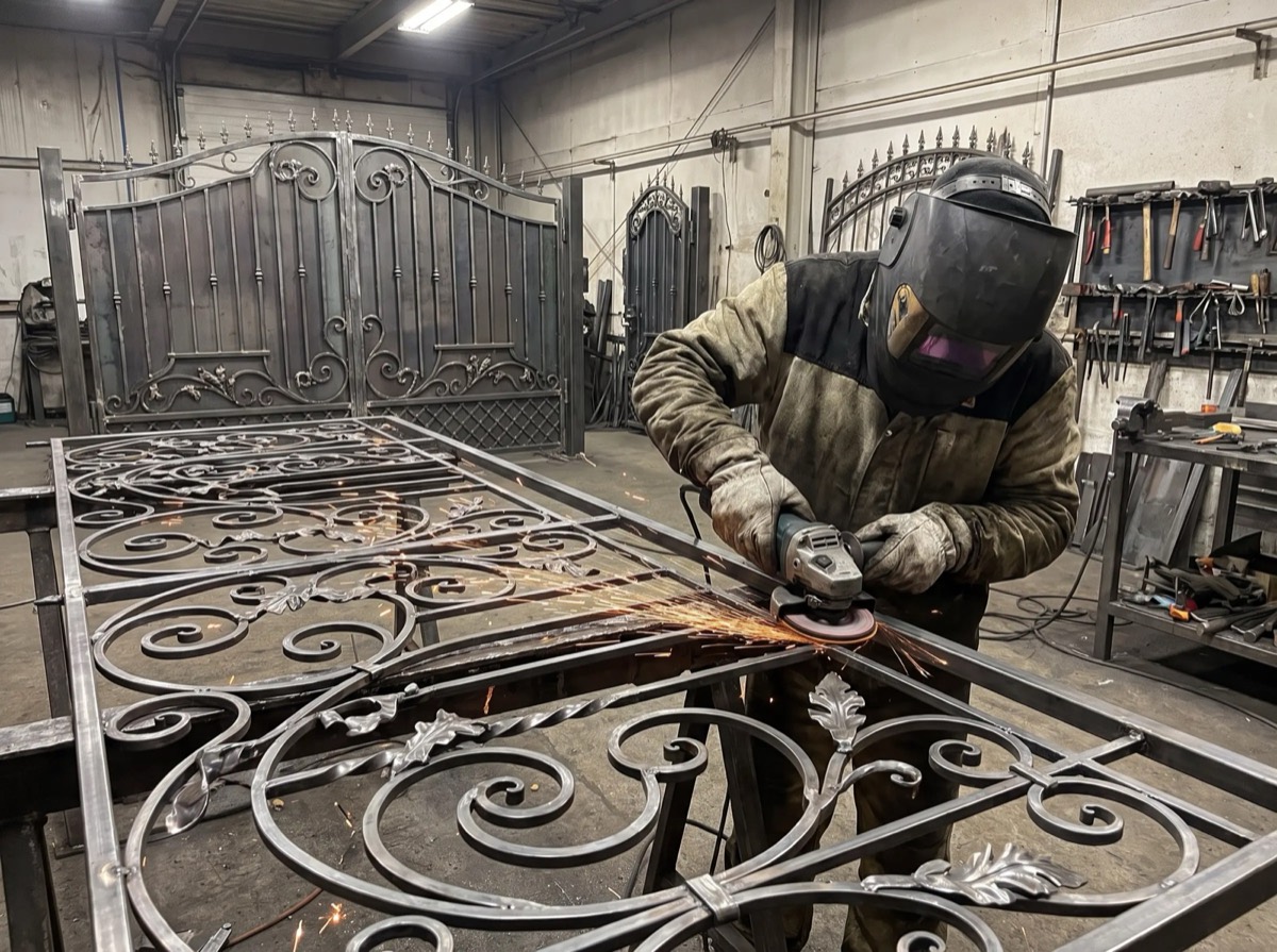 Welder on a metal fabrication jobsite