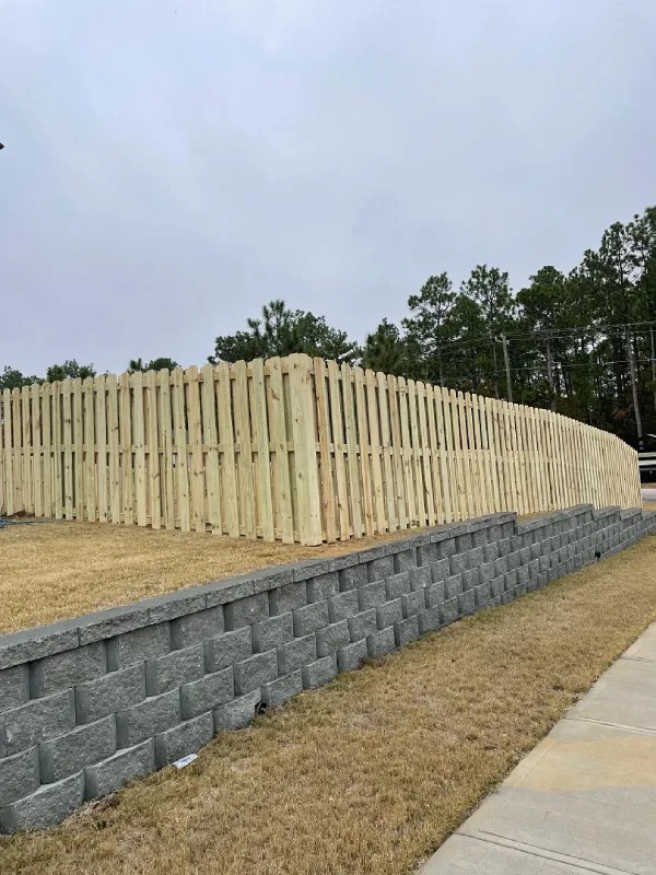 Fence and retaining wall project