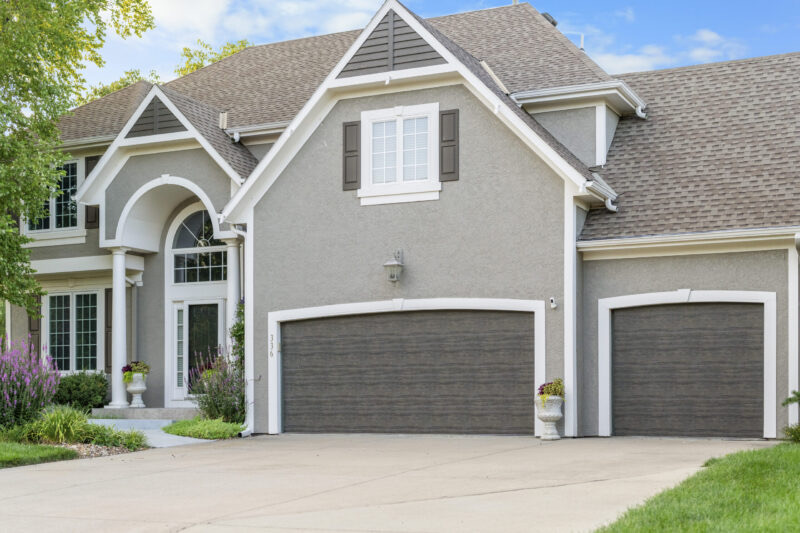 Newly installed garage door
