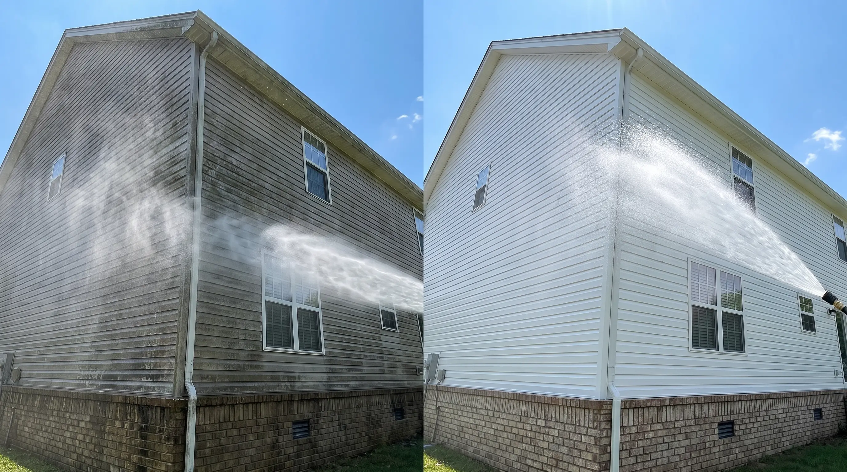 Pressure Washing crew at work