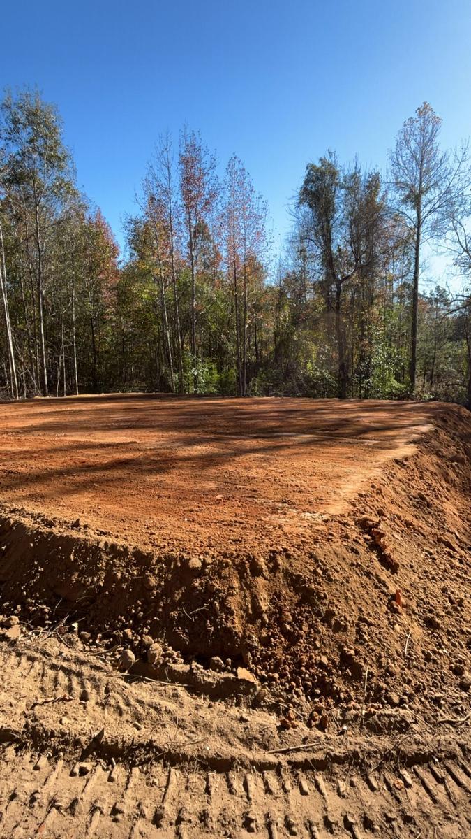 Land graded and ready for its next phase
