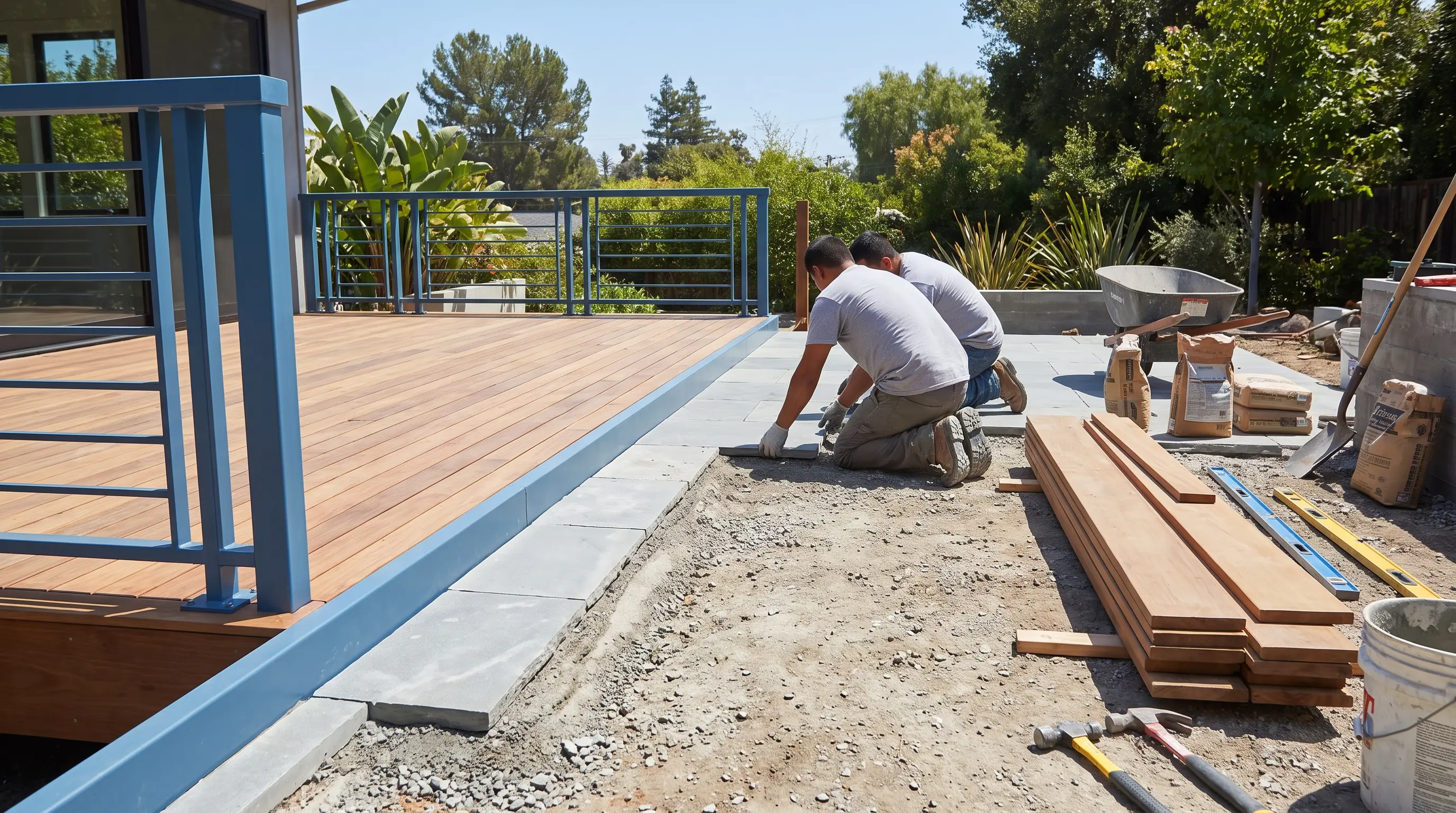 Crew working on a construction project