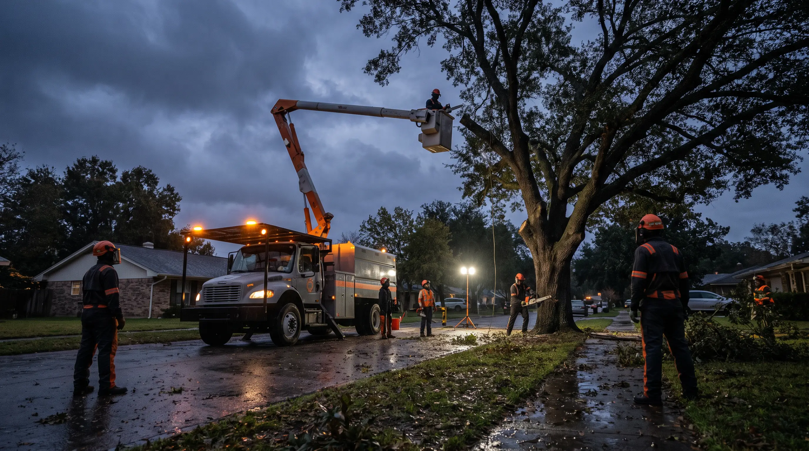 Tree crew on a jobsite