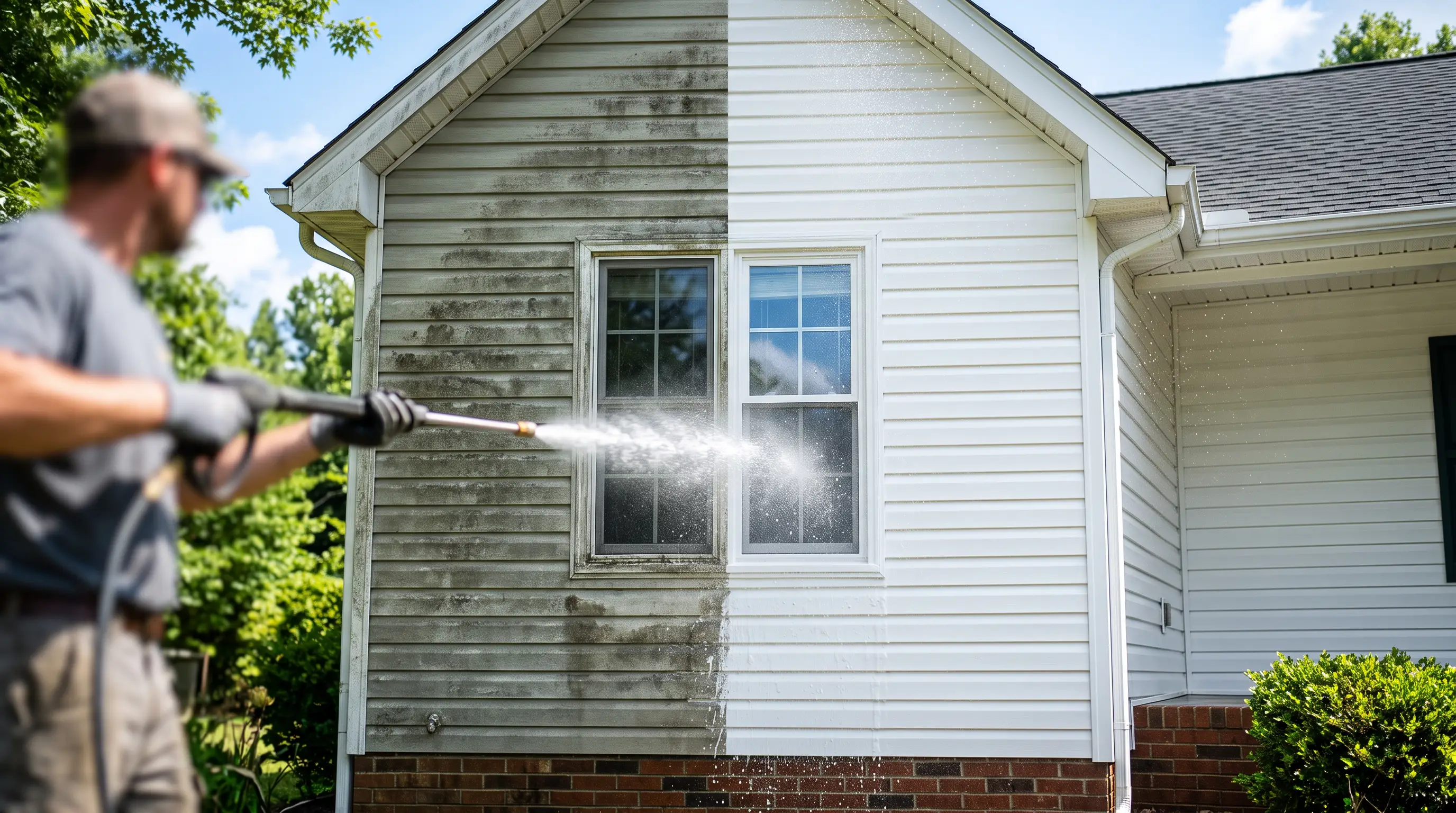 Pressure Washing crew at work