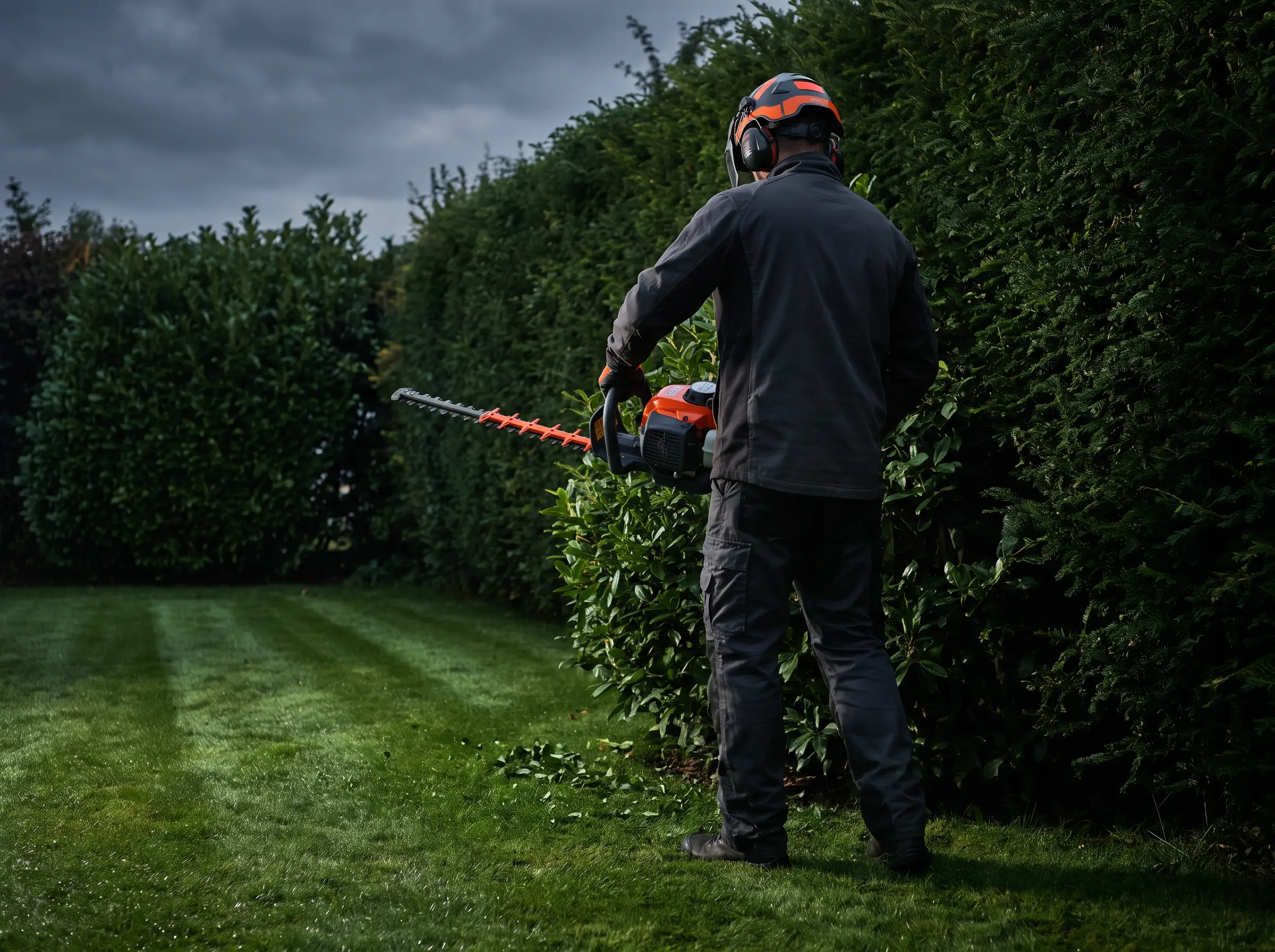 Irrigation technician on a job site