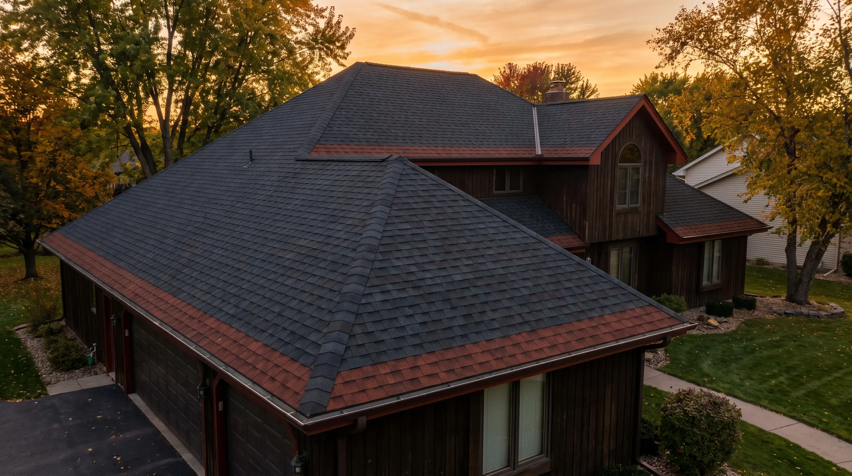 Crew installing a new roof
