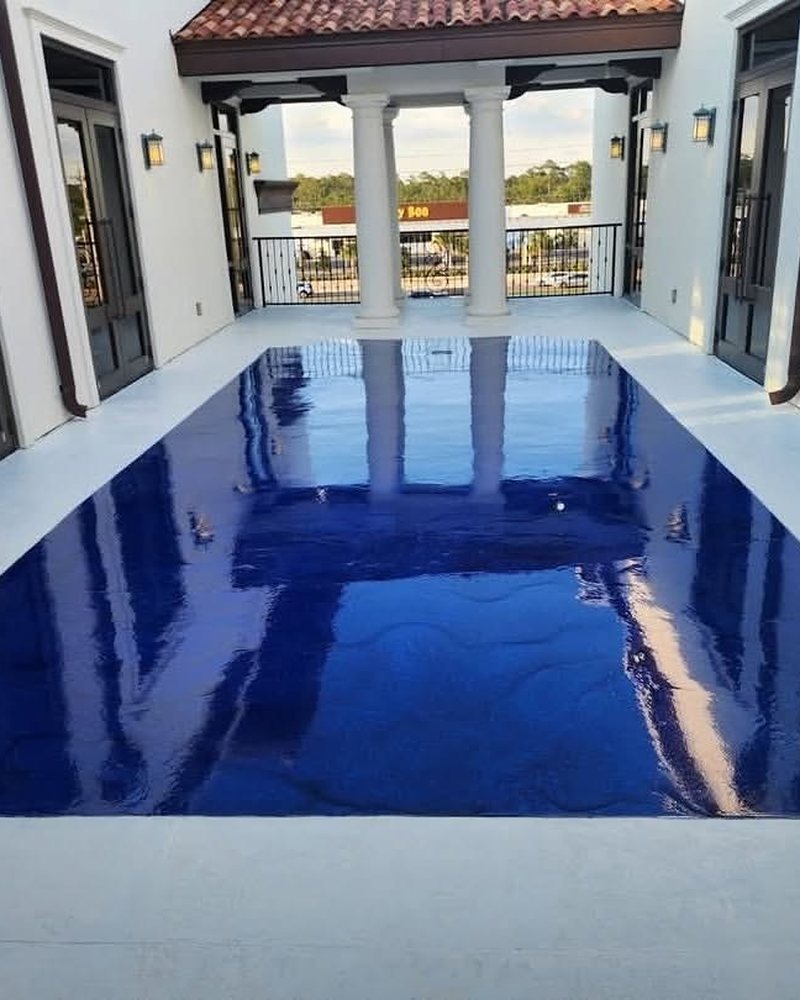 Sealed decorative pool deck