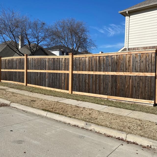 Finished residential fence