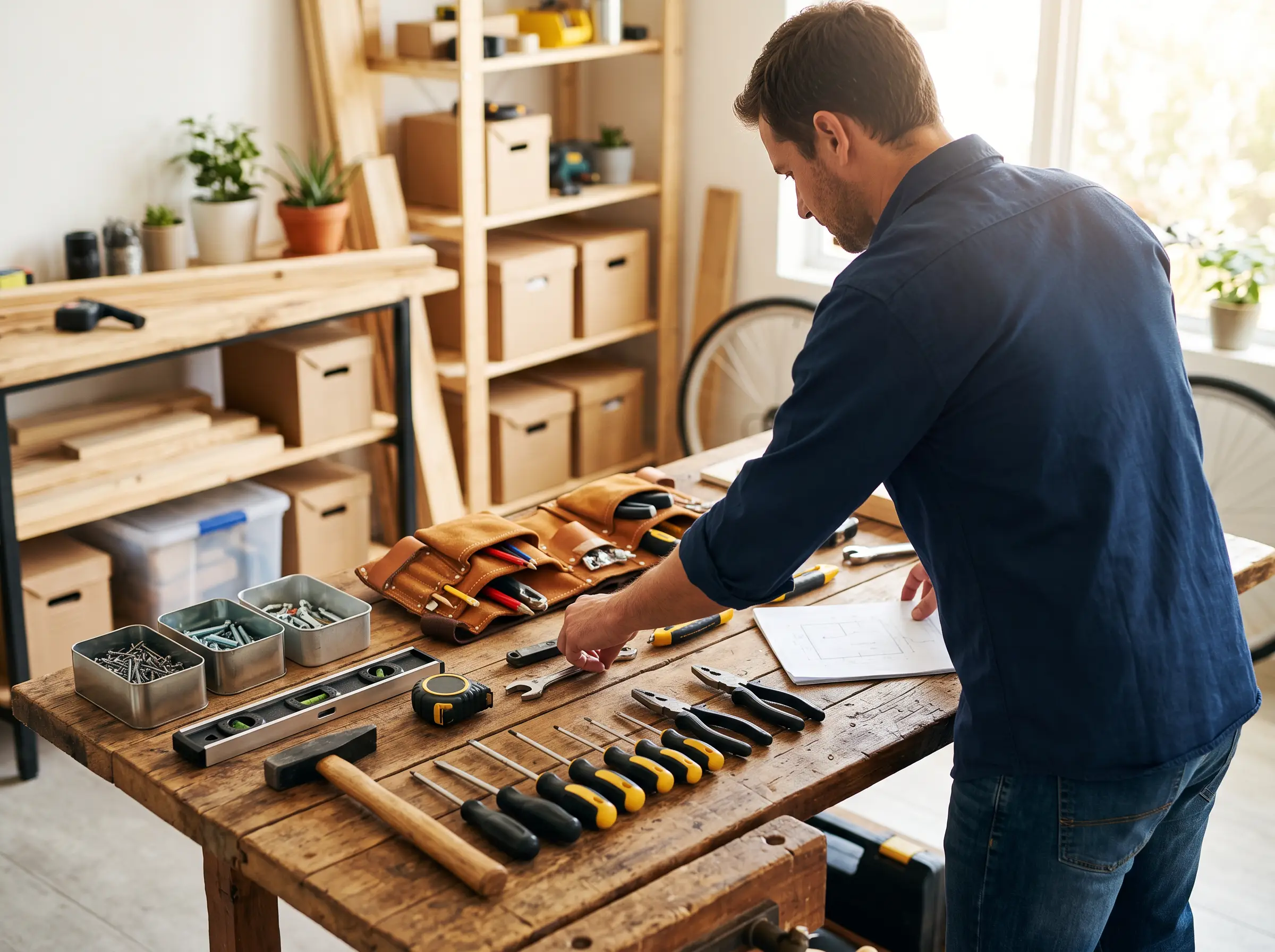 Handyman repair in progress