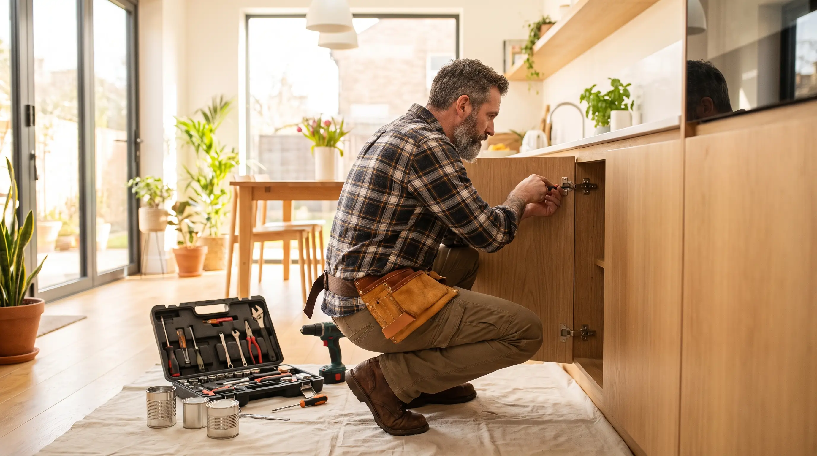 Crew working on a home remodeling project