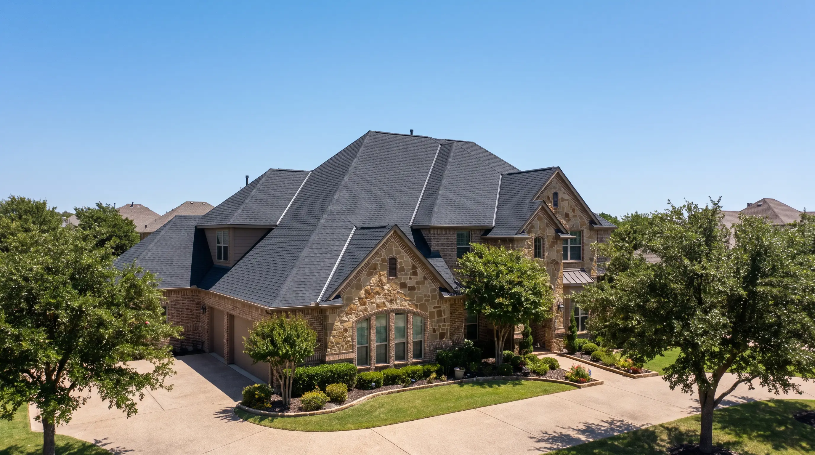 Finished residential roof