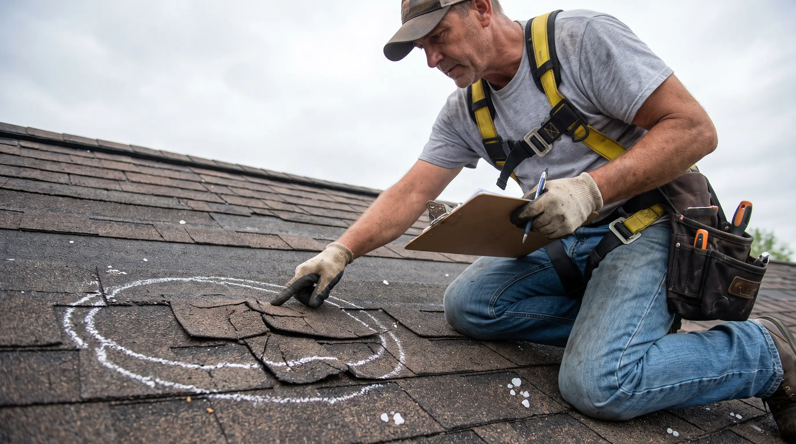 Storm and hail damage roof restoration