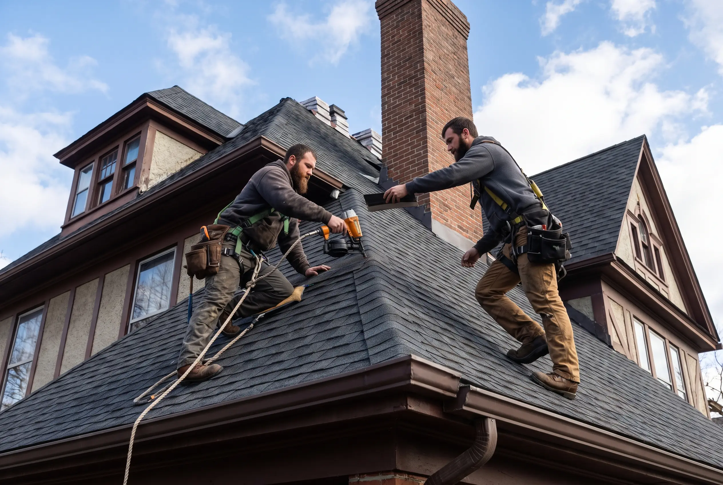 Roofing crew on a jobsite