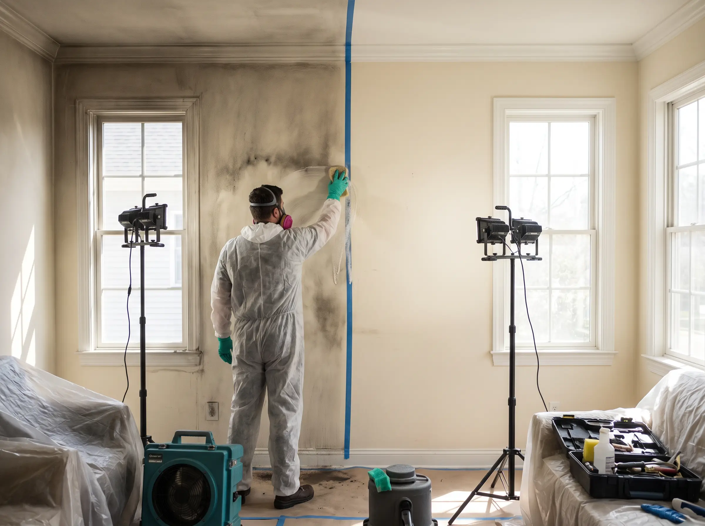 Crew on a cleaning job