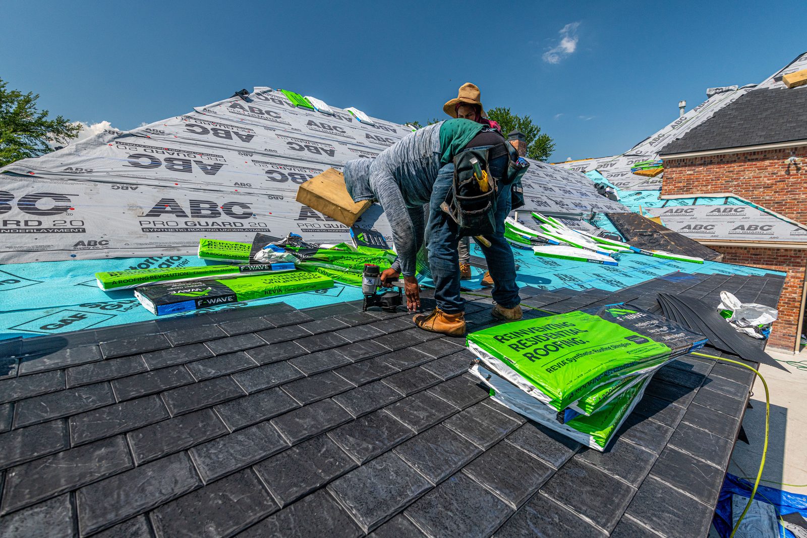 Roofing materials on-site