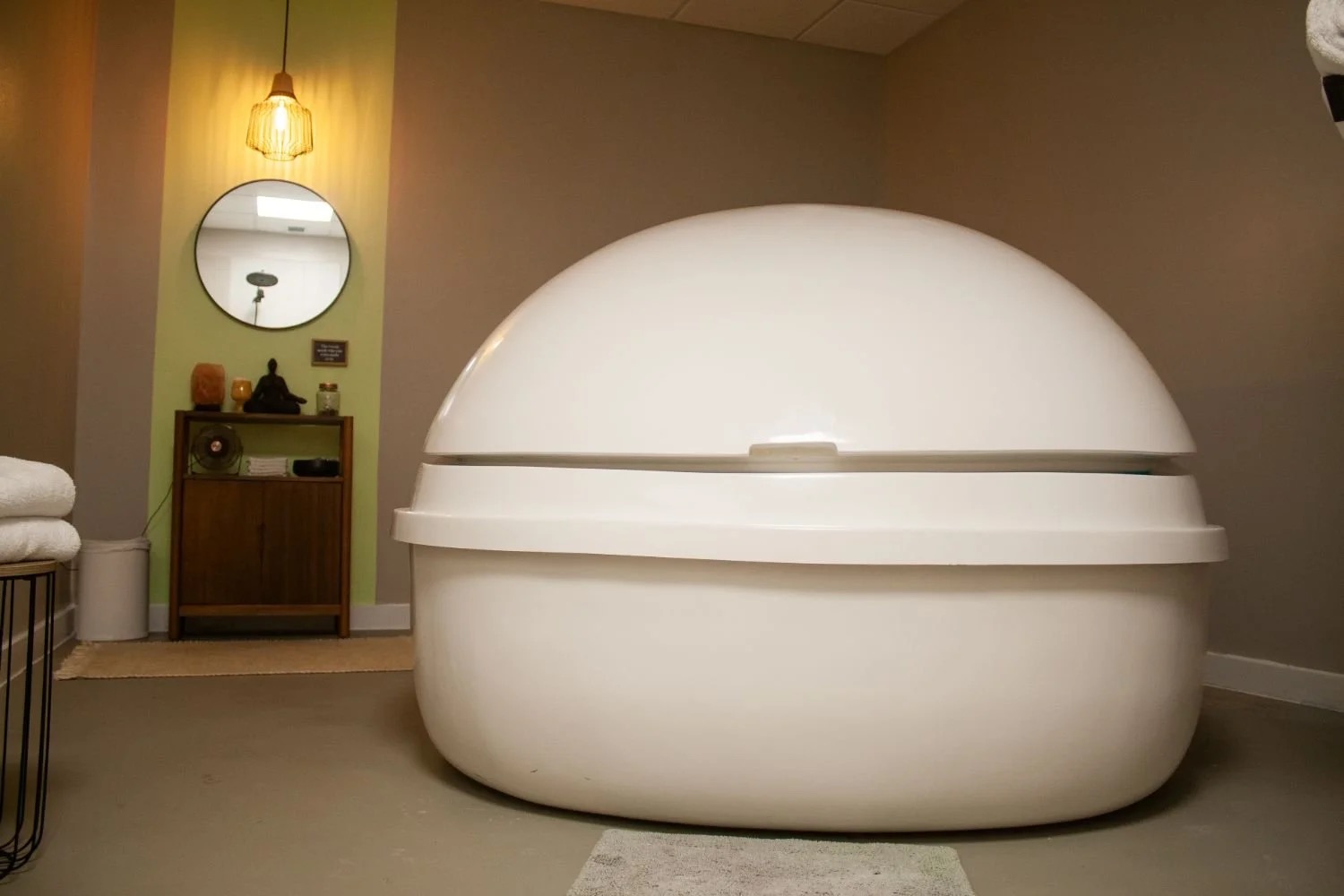 The sensory-deprivation float pod at The Healing Agenda