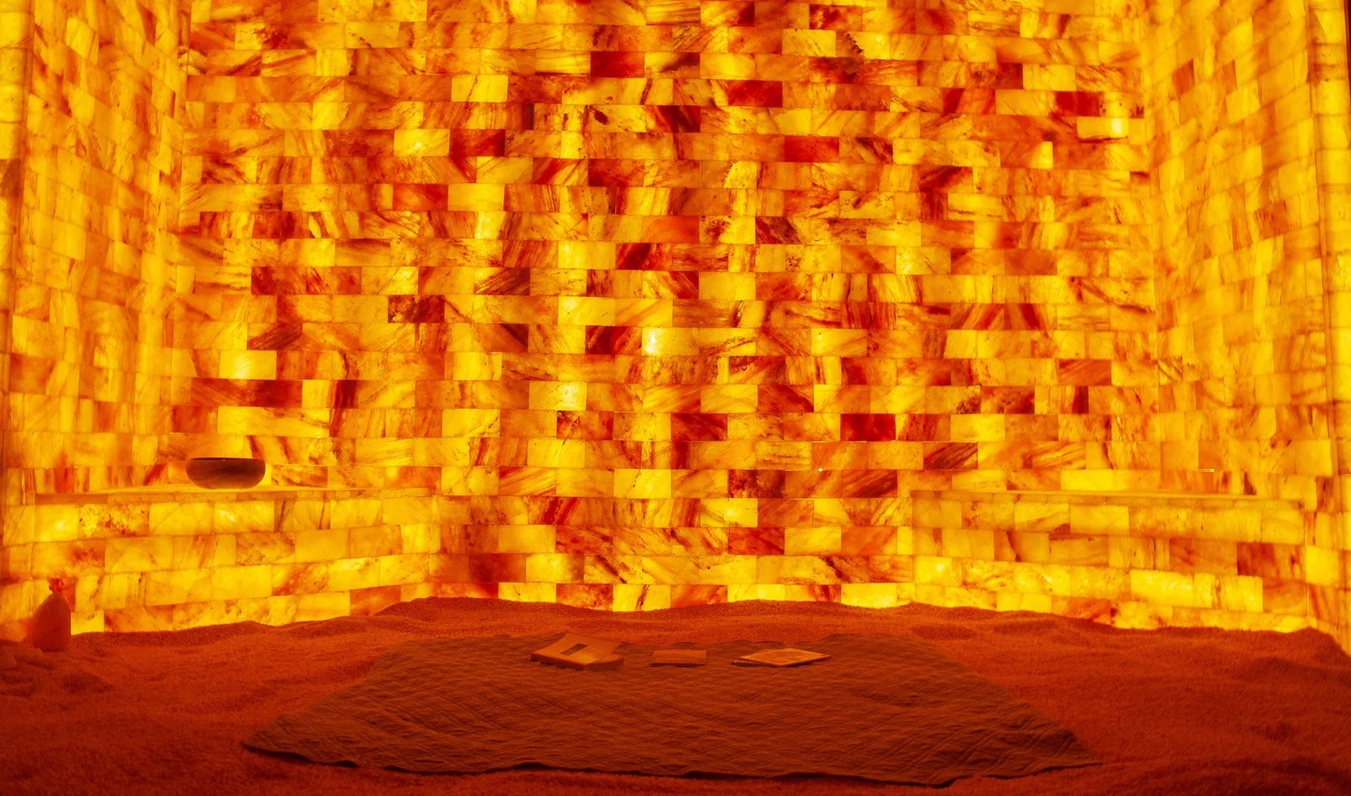 Himalayan salt cave halotherapy room at The Healing Agenda