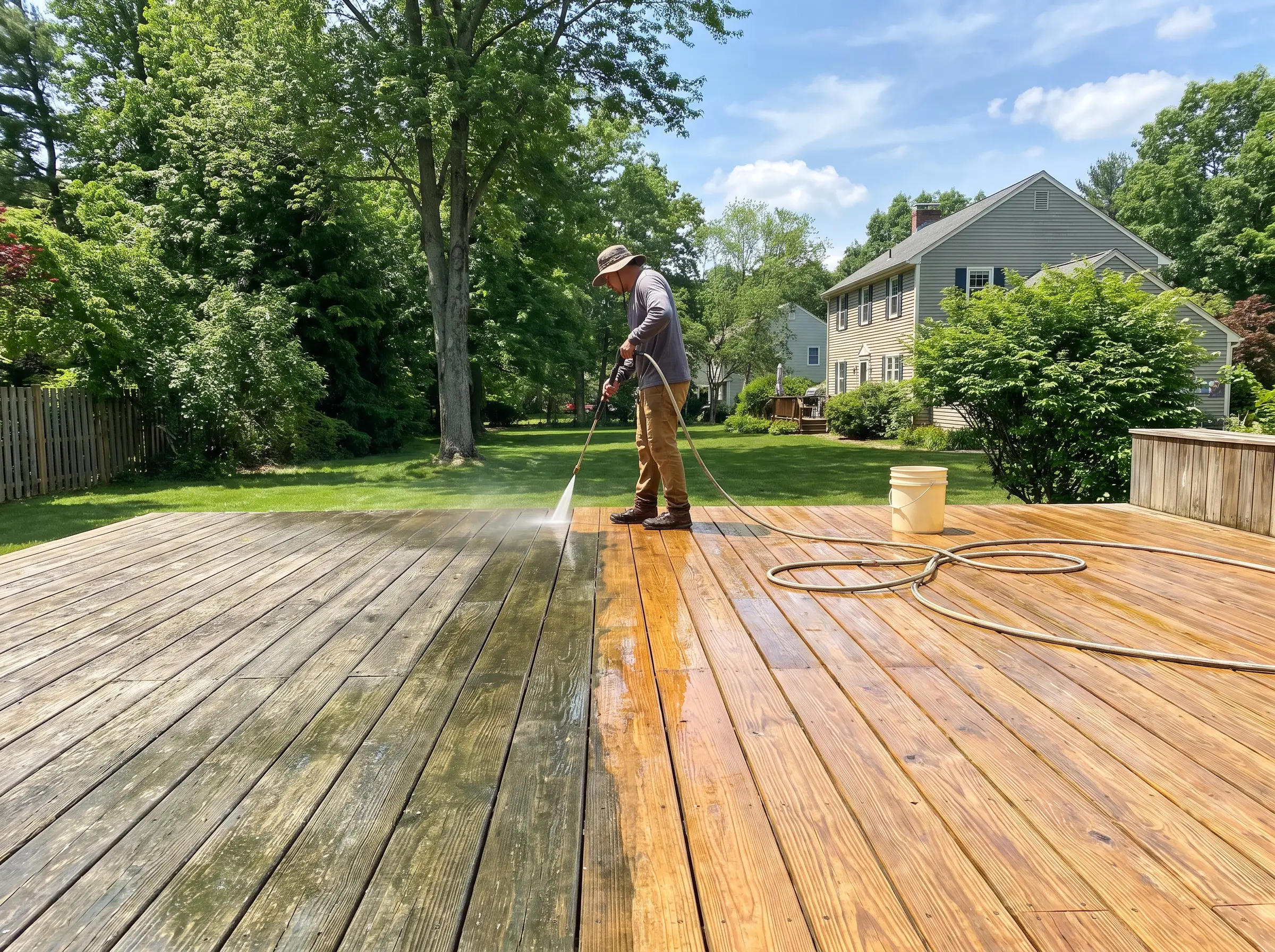 Home exterior after a soft wash